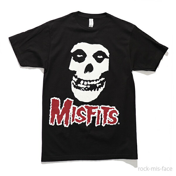 ミスフィッツFACE TEE Tシャツ 半袖 ロックT バンドT ハードコアパンク・バンド ロゴT アメリカ ヘヴィメタル・バンド メンズ レディース BLACK ブラック