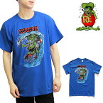 ラット フィンク【Rat Fink】RAT SURFINK サーフ サーフィン サーファー エド・ロス モンスター Tシャツ 半袖 ロックT バンドT ヒップホップ ロゴT 正規品 本物 ブルー【ネコポス発送】