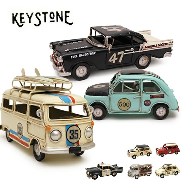 樂天商城 - キーストーン【KEYSTONE】DE015 ノスタルジックデコ フードカー サーフワゴン MCレーシング FTレーシング CDレーシング CDポリスカー インテリア 車 バイク レトロ 鉄 乗り物 雑貨 置物 おしゃれ 誕生日 ギフト お祝い プレゼント