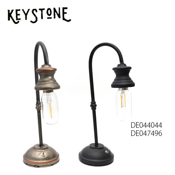 楽天ボブズ洋品店キーストーン【KEYSTONE】DE044044/DE047496 レトロテーブルランプC インテリア ランプ レトロ 雑貨 アンティーク LED 置物 おしゃれ 誕生日 ギフト お祝い プレゼント【あす楽】