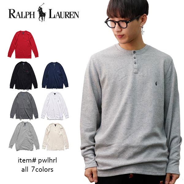 ポロ ラルフローレン 【POLO RALPH LAUREN】PWLHRL サーマル ヘンリーネック ロングTシャツ ロンT 長袖 Tシャツ メンズ トップス ポニー【ネコポス発送】