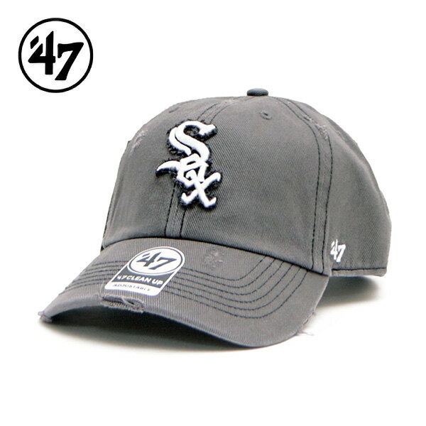 樂天商城 - ’47【フォーティーセブン】14920510 クリーンナップ シカゴ・ホワイトソックス WELL-WORN CLEAN UP Chicago White Sox コットン MLB ダメージ加工 ヴィンテージライク ウォッシュド キャップ 帽子 ユニセックス メンズ レディース ロゴ 刺繍【ネコポス発送】