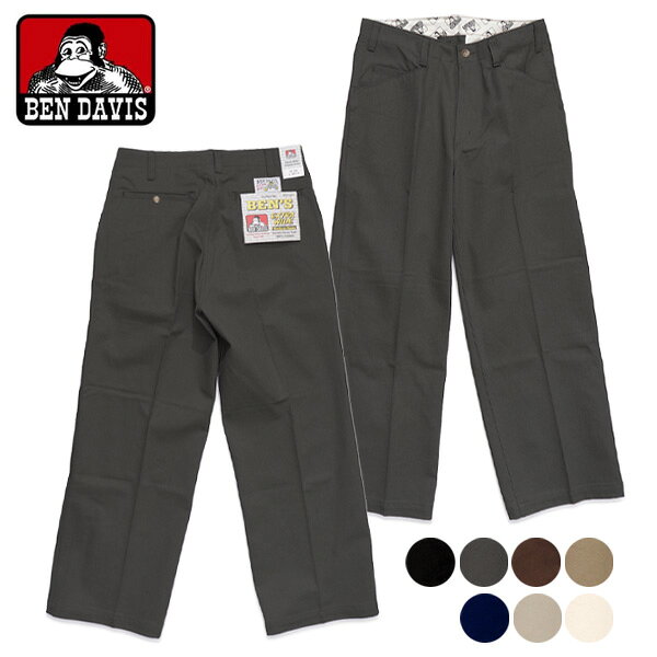 ベンデイビス【BEN DAVIS】BEN DAVIS EXTRA WIDE CHINO PANTS エクストラ ワイドパンツ ワークパンツ (T-23180009) チノパンツ メンズ センタープレス カジュアル アメカジ ブランド ルーズ 太め