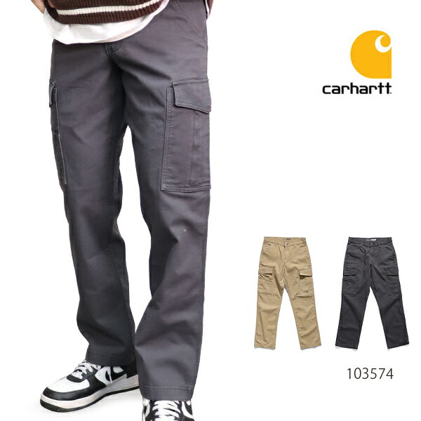 カーハート103574 キャンバスカーゴワークパンツ メンズ ボトムス パンツ コットン RUGGED FLEX? RELAXED FIT CANVAS CARGO WORK PANT カーゴパンツ テーパード Shadow シャドウ