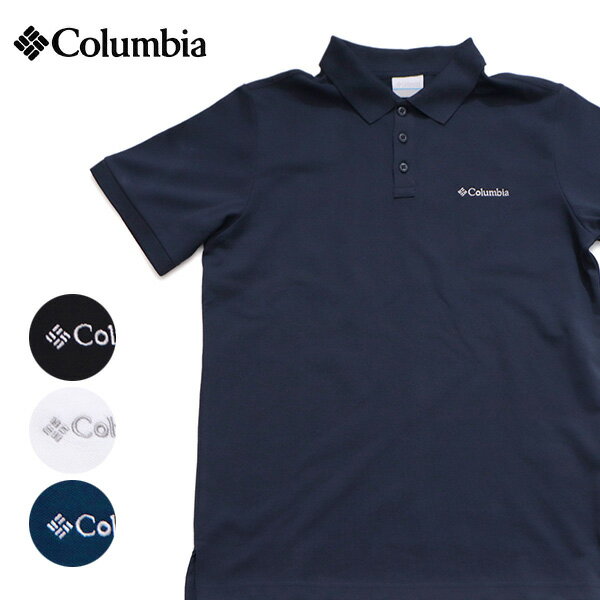 Rakuten - コロンビア【Columbia】AE5022 Carter Ridge Pique Polo ポロシャツ 半袖 トップス メンズ カーターリッジ ピケ ポロ シンプル ロゴ 無地 オムニウイット 吸汗速乾機能 キャンプ アウトドア Black Collegiate Navy White 【ネコポス発送】