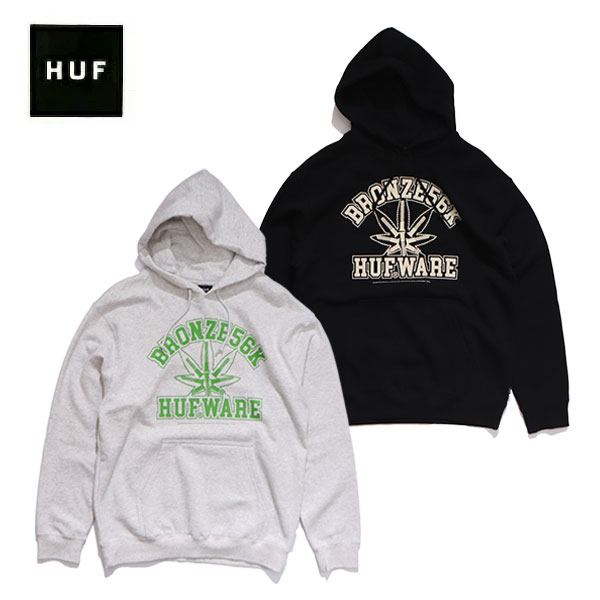 樂天商城 - ハフ【HUF】PF00745 HUF X BRONZE PLANTWARE PULLOVER HOOD フーディー パーカー 長袖 ロゴ 56K プリント プルオーバー 裏起毛 メンズ MENS レディース LADIES トップス ストリート スケーター ASH アッシュ BLACK ブラック【送料無料】