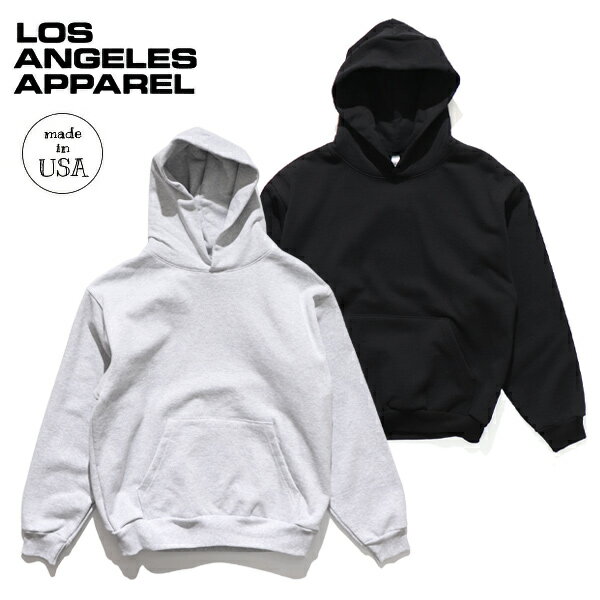 樂天商城 - ロサンゼルスアパレル【Los Angeles Apparel】HF09 Heavy Fleece Hoodie (Piece Dye) フーディー パーカー 長袖 裏起毛 ピースダイ コットン ユニセックス メンズ レディース トップス【送料無料】