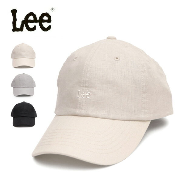 樂天商城 - リー【Lee】261-076602 LINEN 6P CAP BLACK GRAY WHITE リネン 麻 刺繍 キャップ 帽子 サイズ調整可能 ベルト ユニセックス メンズ レディース アウトドア ロゴ カジュアル アメカジ【ネコポス発送】