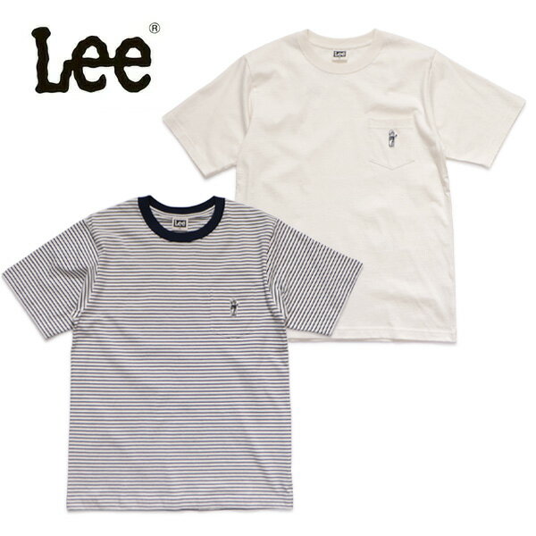 Rakuten - リー【Lee】LT3243 BUDDY LeeワッペンTシャツ WAPPEN 半袖 綿100％ コットン ユニセックス メンズ レディース トップス カットソー ロゴ シンプル カジュアル アメカジ 綿100％ コットン ネイビー ホワイト ボーダー 夏 春 無地 【ネコポス発送】