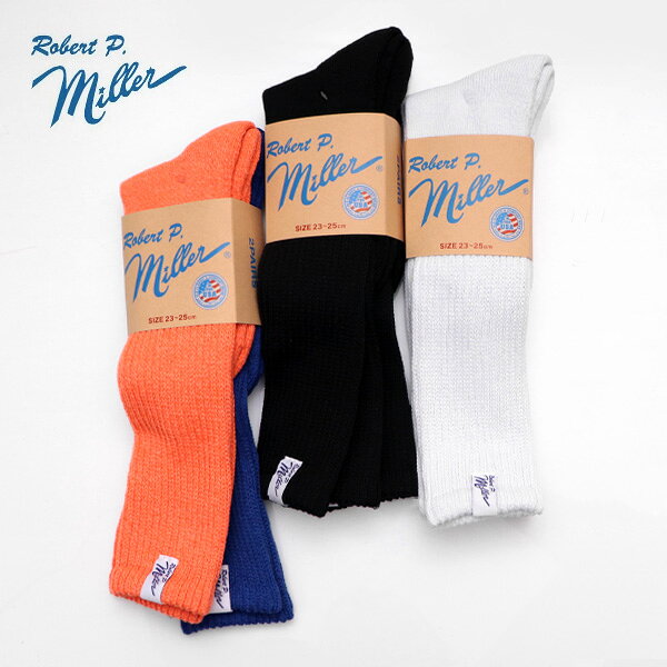 樂天商城 - ロバート ピー ミラー【Robert P. Miller】355C 2P LONG SOCKS 23-25cm ロングソックス 靴下 ロゴ 無地 シンプル 2足セット 長め スポーツ おしゃれ スニーカー WHITE ホワイト ORANGE×BLUE オレンジ×ブルー BLACK ブラック【ネコポス発送】