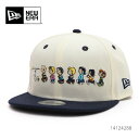 ニューエラ【NEW ERA】14124288 Youth 9FIFTY PEANUTS ピーナッツ フレンズ キャップ 950 キッズ 52 - 55.8cm 6〜15歳 身長130〜160cm 子供 レディース 帽子 ユース クロームホワイト ネイビーバイザー【あす楽】【送料無料】