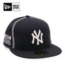 ニューエラ【NEW ERA】14388872 59FIFTY MLB Ball Stitch ニューヨーク・ヤンキース ネイビー 5950 帽子 キャップ CA...