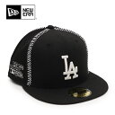ニューエラ【NEW ERA】14388873 59FIFTY MLB Ball Stitch ロサンゼルス・ドジャース ブラック 5950 帽子 キャップ CA...