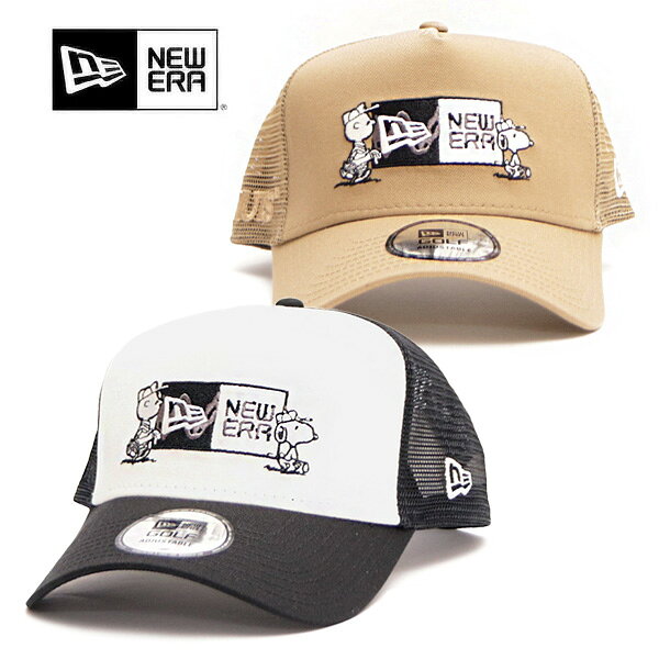 樂天商城 - ニューエラ【NEW ERA】14865324 14865325 9FORTY A-Frame トラッカー Vintage PEANUTS ピーナッツ GOLF ボックスロゴ カーキ クロームホワイト/ブラック ゴルフ チャーリー・ブラウン キャップ 940 帽子 刺繍 ロゴ メッシュ スナップバック ユニセックス【送料無料】