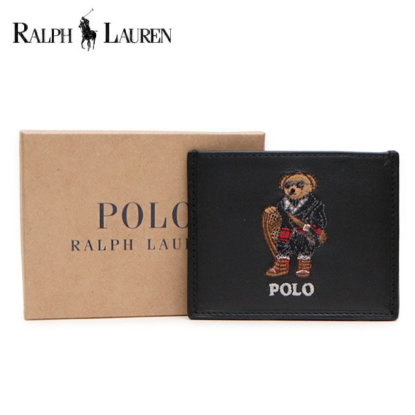 ポロ ラルフローレン【POLO RALPH LAUREN】405978051 カードケース コンパクト レザー ウォレット お札入れ 名刺入れ 定期入れ パスケース ロゴ ポロベア クマ 人気 シンプル ギフト プレゼント メンズ 男性 クリスマス 誕生日 ブランド【送料無料】