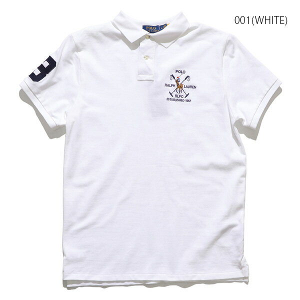 ポロ ラルフローレン【POLO RALPH LAUREN】710900615 カスタム スリム フィット メッシュ ポロシャツ ポニー ロゴ コットン ゴルフ 半袖 トップス WHITE NAVY【あす楽】【送料無料】 2