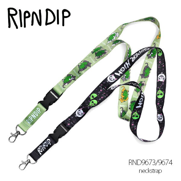 リップンディップ【RIPNDIP】RND9673 9674 Days Of The Week Lanyard Super High Lanyard メンズ レディース ネックストラップ ロードナーマル ネコ ユニセックス 首掛け ストラップ ストリート スケーター プレゼント ギフト 正規品【ネコポス発送】
