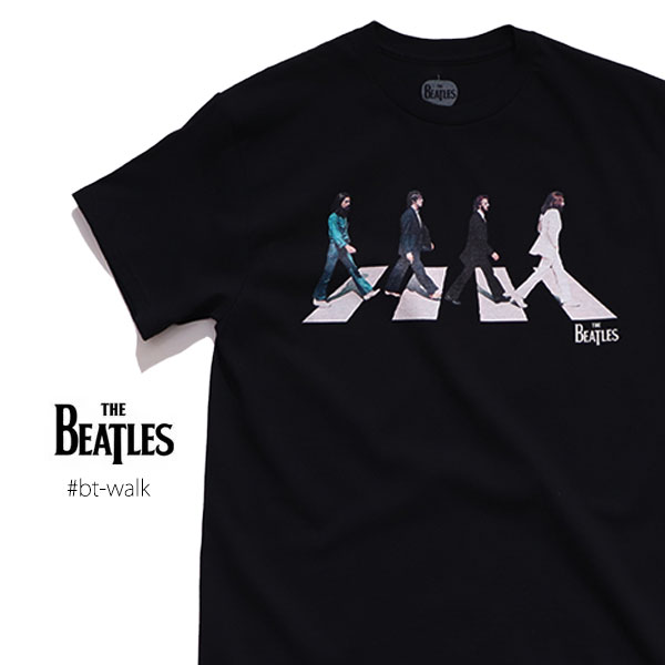 ザ・ビートルズ 【The Beatles】Abbey Road Tシャツ ロックT TEE 半袖 バンドT ヒップホップ 半袖 トップス クルーネック メンズ レディース コットン 綿100％ アウトドア アメカジ シック プリント BLACK ブラック【ネコポス発送】
