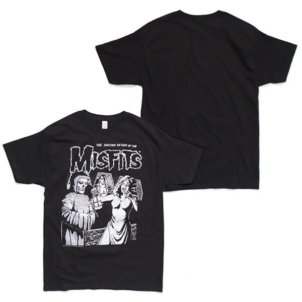 ミスフィッツ【MISFITS】MIS-SHOCKING MM-MST-07 MISFITS SHOCKING TEE Tシャツ 半袖 ロックT バンドT ハードコアパンク バンド ロゴT アメリカ ヘヴィメタル バンド AMERICAN CLASSICS メンズ レディース トップス コットン100％ 綿 BLACK 黒 夏服【ネコポス発送】