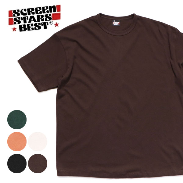 Rakuten - スクリーンスターズ ベスト【SCREEN STARS BEST】2622-004SS 半袖 Tシャツ メンズ レディース ユニセックス トップス BROWN CHARCOAL GREEN OFF WHITE ORANGE 無地 コットン100％ 製品洗い 【ネコポス発送】