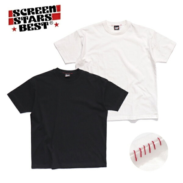 樂天商城 - スクリーンスターズ ベスト【SCREEN STARS BEST】 2622-415BB TEE ステッチ オリジナルTシャツ 半袖 コットン100% 綿 メンズ レディース トップス ヴィンテージ ビンテージ 無地 アメカジ WHITE ホワイト BLACK ブラック【ネコポス発送】