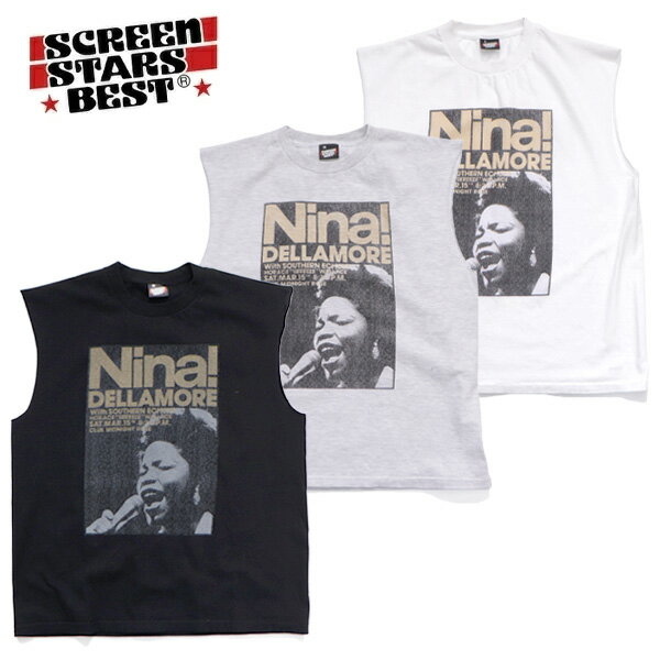 スクリーンスターズ ベスト【SCREEN STARS BEST】2622-SSBTNSFJ1 TANKTOP ノースリーブ タンクトップ 柔らかい 無地 メンズ トップス シンプル WHITE BLACK ASH ホワイト ブラック アッシュ アウトドア nina simone ジャズ イベントTシャツ【ネコポス発送】