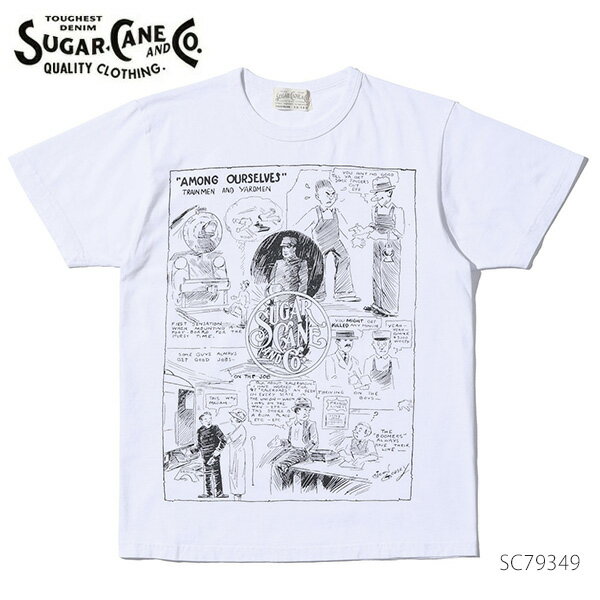 奬SUGAR CANESC79349 1920's CARTOON T-SHIRT AMONG OURSELVES T Ⱦµ  ǥ åȥ TEE ȥåץ WHITE ۥ磻ȡڥͥݥȯ