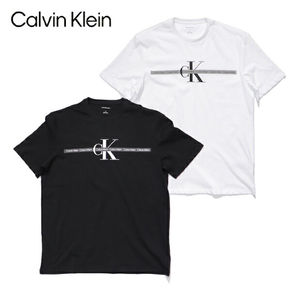 樂天商城 - カルバン・クライン【Calvin Klein】40BC818 SS TAPE REPEAT LAYELED LOGO CREWNK TEE Tシャツ ロゴ 半袖 トップス シンプル ベーシック メンズ レディース 綿 コットン100％ CK クルーネックTシャツ テープロゴ リピートロゴ ストリート【ネコポス発送】