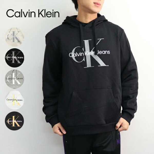 カルバン・クライン ジーンズ【Calvin klein Jeans】40GC201 MONOGRAM LOGO HOODIE パーカー プルオーバーフーディー メンズ ロゴ Tシャツ 長袖 フード 裏起毛 トップス 人気 定番【あす楽】【送料無料】
