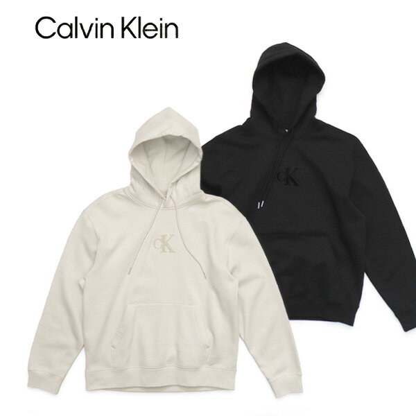 樂天商城 - カルバン・クライン【Calvin klein】4RD250G LOGO HOODIE パーカー プルオーバーフーディー メンズ ロゴ 長袖 フード 裏起毛 トップス 人気 定番 BLACK CREAM レディース【送料無料】