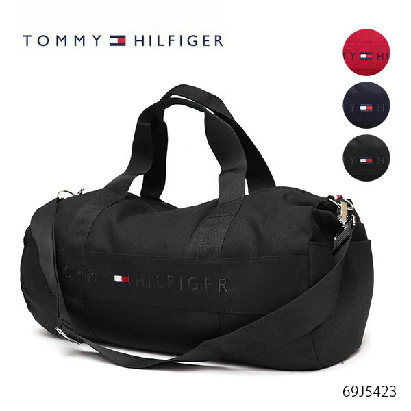 トミーヒルフィガー【TOMMY HILFIGER】69J5423 JACKSON HP DUFFLE CANVAS BAG ダッフルバック ショルダー 斜め掛け トミー バッグ ロゴ ボストンバッグ ネイビー レッド ブラック メンズ レディース 旅行【あす楽】【送料無料】