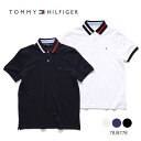 トミーヒルフィガー【TOMMY HILFIGER】78J8778 PROPER TIPPED SS POLO ロゴ プリント ポロシャツ 半袖 メンズ レディース スポーティー WHITE NAVY BLACK【ネコポス発送】