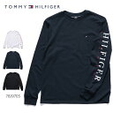 トミーヒルフィガー【TOMMY HILFIGER】78J9705 HILFIGER BASIC LSTEE メンズ ロングスリーブ ロンT 長袖 クルーネック ロゴ トップス コットン WHITE NAVY BLACK US規格 インナー レディース【ネコポス発送】