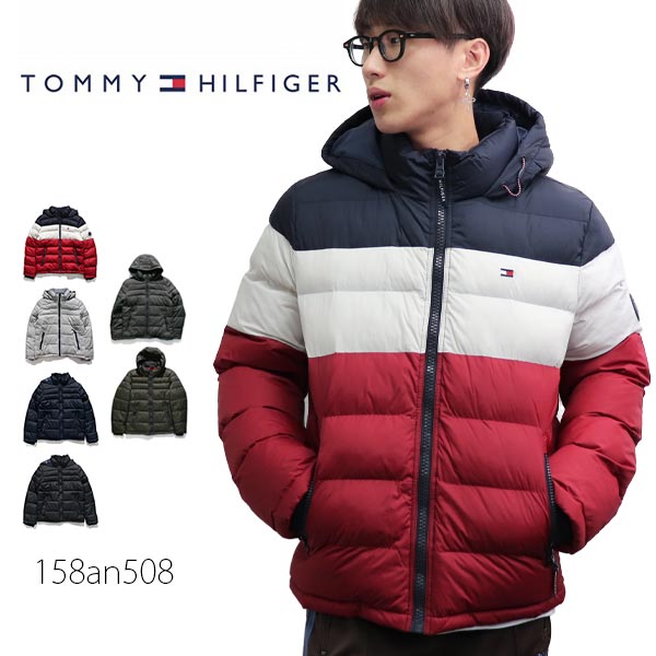 トミーヒルフィガー【TOMMY HILFIGER】158AN508 中綿ジャケット アウター ナイロン ブルゾン メンズ トリコロールカラー USA規格【あす楽】【送料無料】