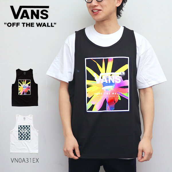 樂天商城 - バンズ【VANS】VN0A31EX MN PRINT BOX TANK タンクトップ クラシックフィット ボックスロゴ コットン メンズ トップス【ネコポス発送】