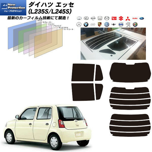 ダイハツ エッセ (L235S/L245S) ニュープロテクション リアセット カット済みカーフィルム UVカット ス..
