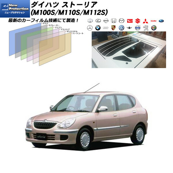 ダイハツ ストーリア (M100S/M110S/M112S) ニュープロテクション リアセット カット済みカーフィルム UVカット スモーク