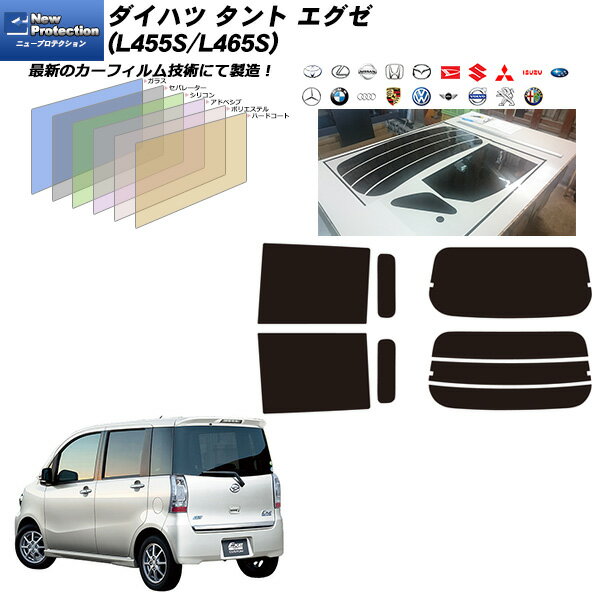 ダイハツ タント エグゼ (L455S/L465S) ニュープロテクション リアセット カット済みカーフィルム UVカット スモーク