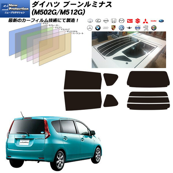 ダイハツ ブーンルミナス (M502G/M512G) ニュープロテクション リアセット カット済みカーフィルム UVカット スモーク