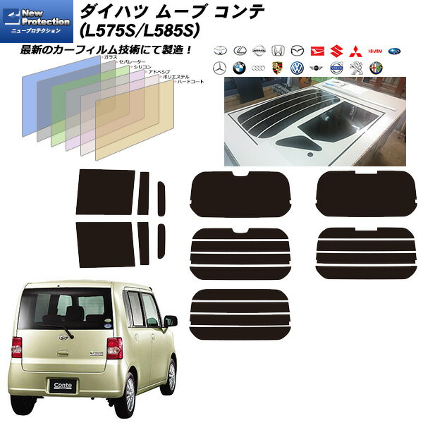 ダイハツ ムーブ コンテ (L575S/L585S) ニュープロテクション リアセット カット済みカーフィルム UVカット スモーク