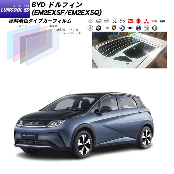 樂天商城 - BYD ドルフィン (EM2EXSF/EM2EXSQ) ルミクールSD サンルーフオプションあり UV99%CUT カット済みカーフィルム リアセット