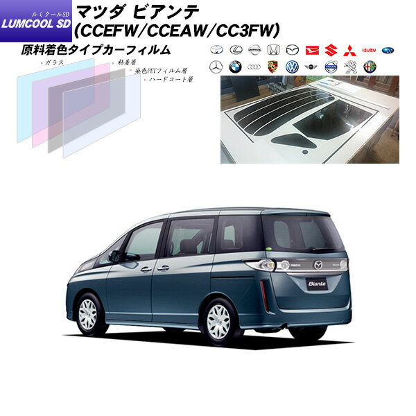 マツダ ビアンテ (CCEFW/CCEAW/CC3FW) ルミクールSD リアセット カット済みカーフィルム UVカット スモーク