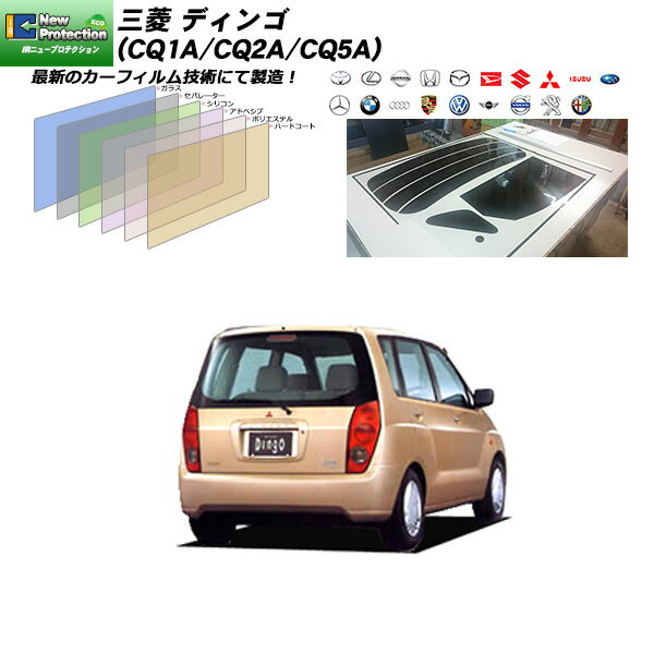 三菱 ディンゴ (CQ1A/CQ2A/CQ5A) IRニュープロテクション リアセット カット済みカーフィルム UVカット スモーク