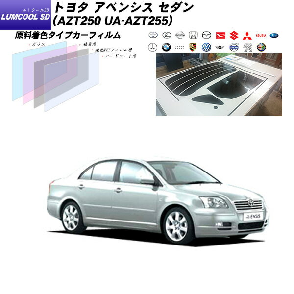 トヨタ アベンシス セダン (AZT250/AZT255) ルミクールSD リアセット カット済みカーフィルム UVカット スモーク