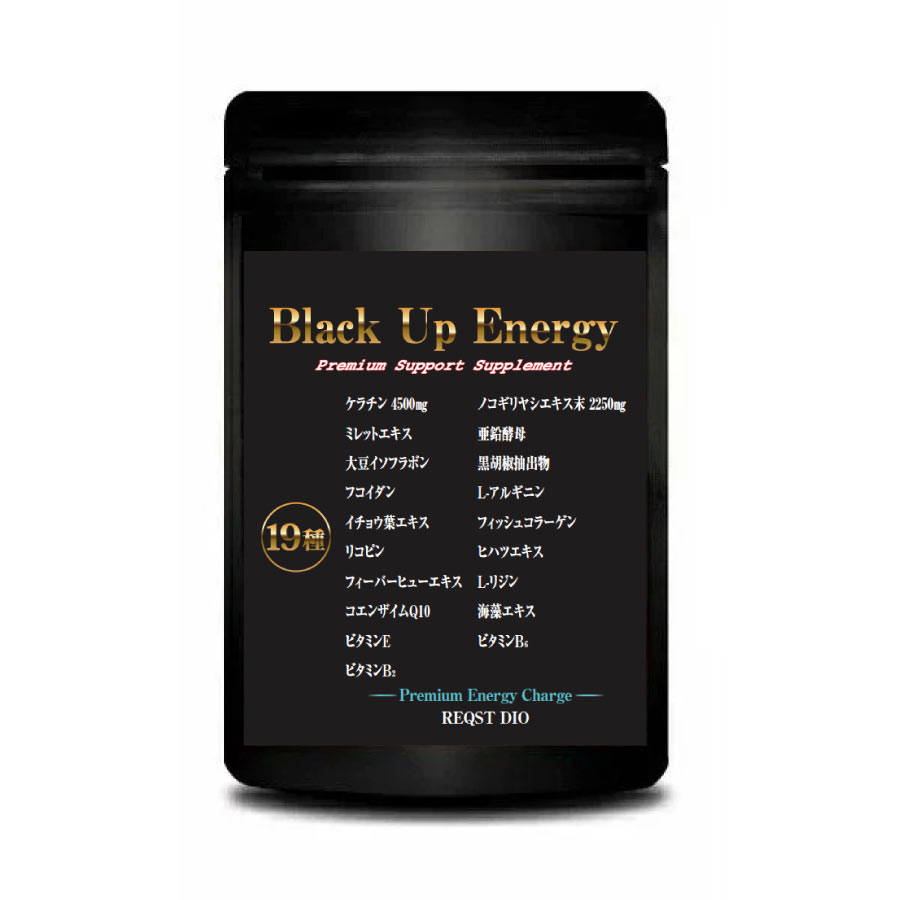 育毛 髪 サプリ Black Up Energy 90粒 育毛サプリ サプリメント 人気 ランキング 男性 メンズ 髪 髪の毛 ケラチン3600mg ノコギリヤシ2250mg 亜鉛 飲む 育毛剤 発毛 薄毛 頭皮ケア ヘアケア aga プロペシア ミノシキジル【送料無料】