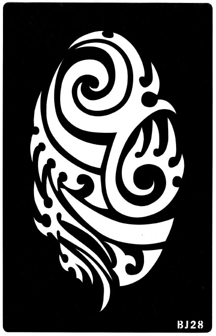 ステンシルシート No19【フェイクタトゥー / ダイヤモンドタトゥー / タトゥーシール / タトゥーステッカー / ドレスアップシール / ボディーシール / ボディーペイント / TATTOO / タトゥー / 入れ墨 / 入墨 / ...