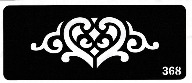 ステンシルシート No26　【フェイクタトゥー / ダイヤモンドタトゥー / タトゥーシール / タトゥーステッカー / ドレスアップシール / ボディーシール / ボディーペイント / TATTOO / タトゥー / 入れ墨 / 入墨 / 刺青 / トライバル / タトゥー用品】