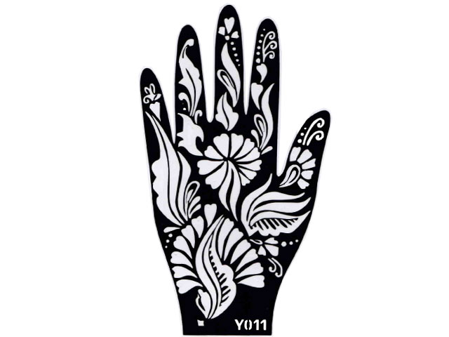 ステンシルシート No011【フェイクタトゥー / ダイヤモンドタトゥー / ヘナタトゥーシール / ジャグアタトゥーシール / ドレスアップシール / ボディーステッカー / ボディーペイント / TATTOO / タトゥー / 入れ墨 / 入墨 / 刺青 / トライバル / タトゥー用品】