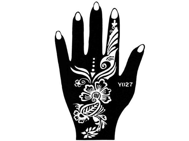ステンシルシート No027【フェイクタトゥー / ダイヤモンドタトゥー / ヘナタトゥーシール / ジャグアタトゥーシール / ドレスアップシール / ボディーステッカー / ボディーペイント / TATTOO / タトゥー / 入れ墨 / 入墨 / 刺青 / トライバル / タトゥー用品】