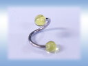 イエロー アクリルボール スパイラル 14G No,455 【ピアッシング / ボディーピアス / ボディピアス / 耳ピアス / ツイストピアス / スパイラ...